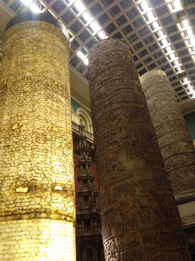 Latex imprint of the Interior of the Cast of Trajan's Column. A cast of a cast! Dust and Dirt accumulated over time is impregnated into the sculpture. 